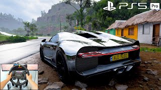 1500HP Bugatti Chiron | Forza Horizon 5 | PS5 Pro 4K | Moza Wheel