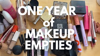 A years worth of makeup empties!!!!!