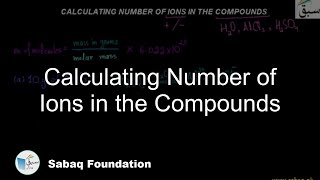 Calculating Number of Ions in the Compounds