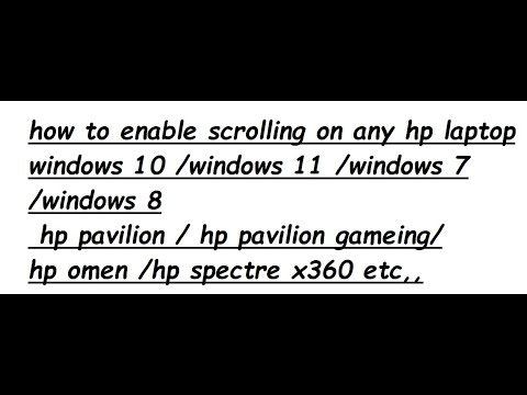 hp two finger scroll not working