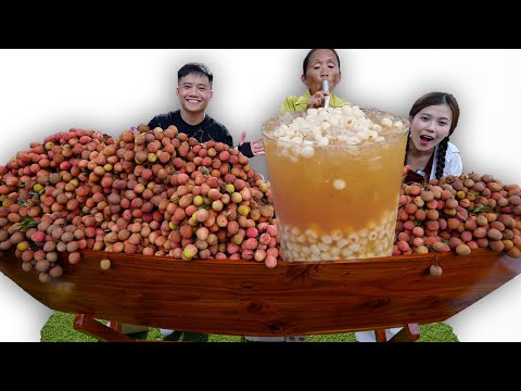 Bà Tân Vlog - Lần Đầu Làm Cốc Trà Vải Khổng Lồ 70 Lít Đãi Các Cháu Ở Bầu Tiên