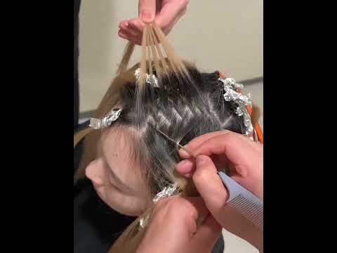 Coloring the stylish Hair || Trending Hair Style @LuxyHair #viralhair #shorts #hairtutorial ♥️💯✌️👌