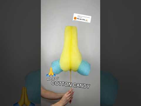 FOLDED HANDS MADE OF COTTON CANDY
