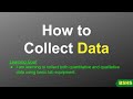 Understanding Data Collection in Scientific Experiments