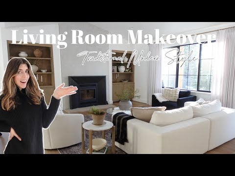 HomeGoods Shop & Decorate With Me / Traditional Modern Living Room Makeover