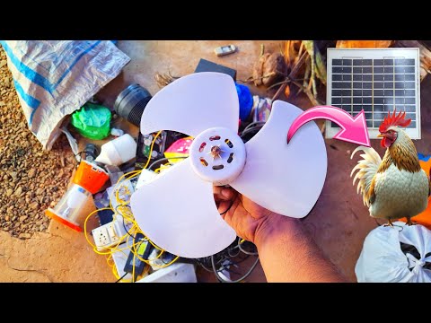 how to make awesome ideas using dc motor fan /solar panel from scrap