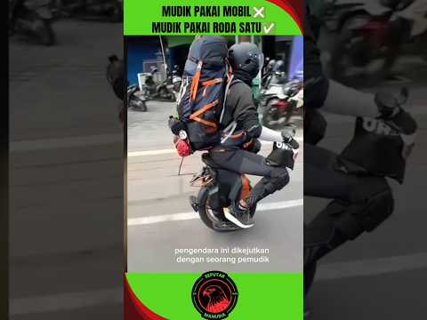 unik,pemudik pakai motor roda satu#viralvideo #faktaunik