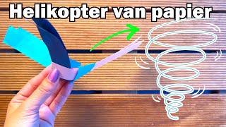 Papieren helikopter maken – Leuk knutselwerkje met papier voor kinderen