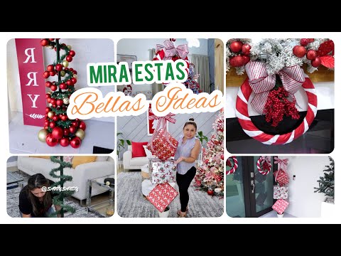 DIY PARA LA ENTRADA PATIO O ADENTRO 🎄3 IDEAS NAVIDEÑAS A BAJO COSTO QUE LUCEN HERMOSAS🏠NAVIDAD 2024