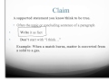 Exploring Claim, Evidence, and Reasoning