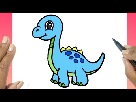 COMO DESENHAR UM DINOSSAURO KAWAII