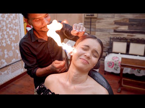 Master Cracker Ear Cleaning Fire Massage ASMR | Indian Massage