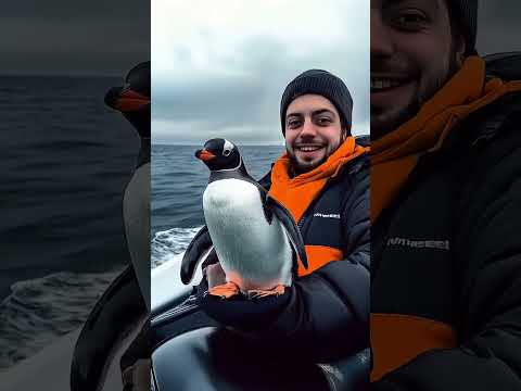 When a Penguin Unexpectedly Landed on My Boat…#penguin #cuteanimals