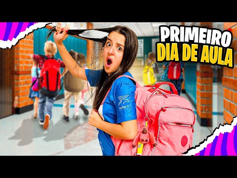 MEU PRIMEIRO DIA DE AULA 2025 ! *PASSARAM CORRETIVO NO MEU CABELO