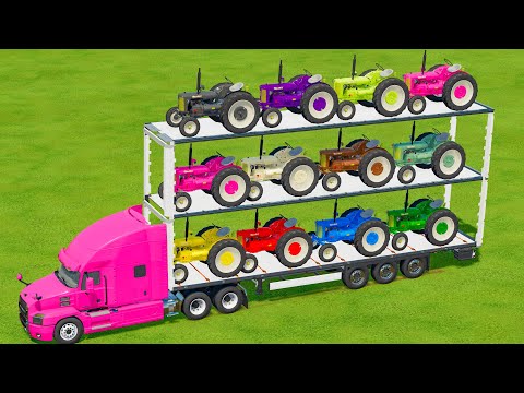 TRACTOR OF COLORS ! 16 ZETOR MINI TRACTOR TRANSPORTING ! Farming Simulator 22