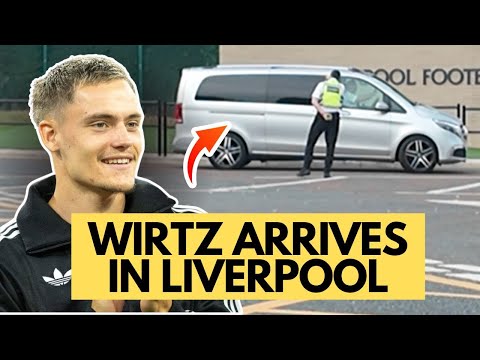Florian Wirtz arrives at Liverpool training ground to complete transfer