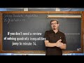 Solving Quadratic Inequalities Concepts