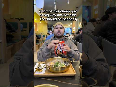 cheap dude brought his own ingredients...
