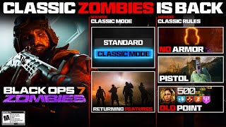 Black Ops 7 Zombies CLASSIC Mode Revealed! "Cursed" Classic points, NO Armor, 4 perks & more! BO7