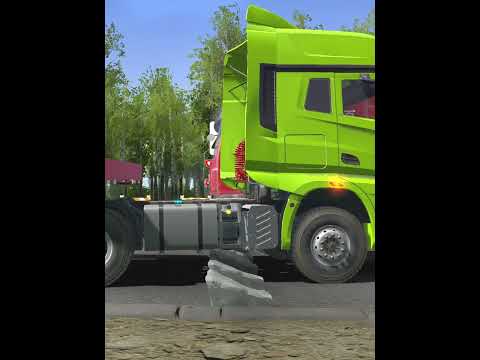 Spintires: MudRunner - Truck almost stuck on giant speed bump#mudrunner #simulation #truck #shorts