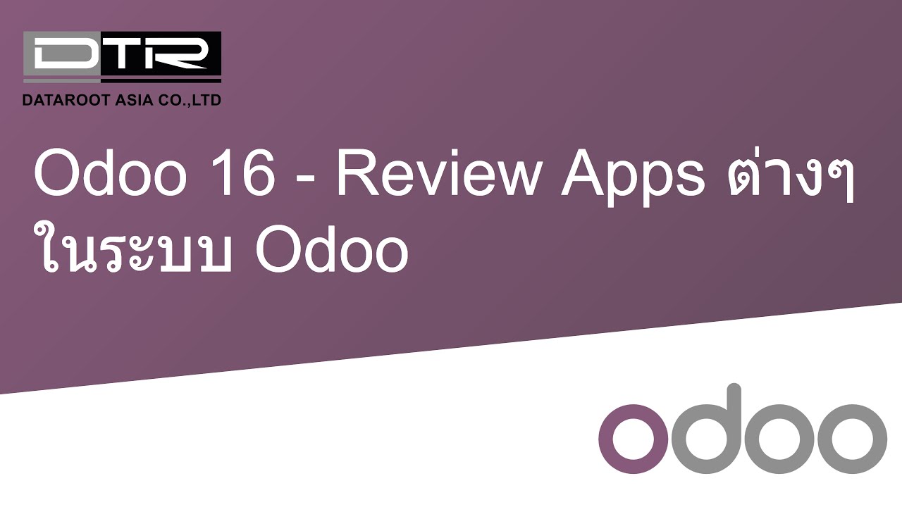 Odoo 16 - Review Apps ต่างๆในระบบ Odoo | 10.02.2023

01:11 Discuss 01:27 Calendar 01:40 Contacts 02:03 CRM 05:58 Sales 07:54 Dashboards 08:42 Subscriptions 08:58 Rental ...