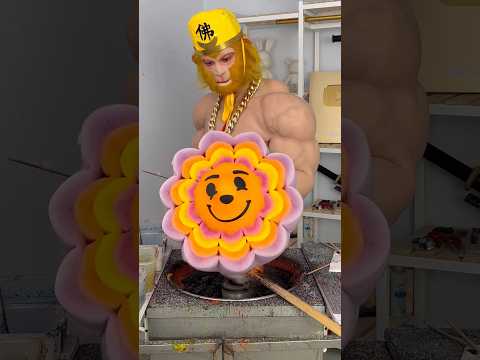 Cotton candy art flower making