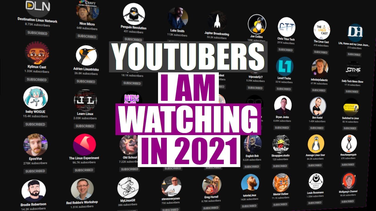 YouTube Channels I've Enjoyed Watching In 2021 DistroTube