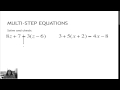 Solving Equations and Operations