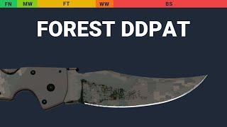 Falchion Knife Forest DDPAT Wear Preview