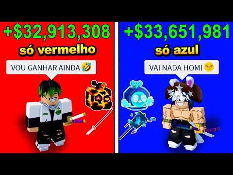 QUEM FIZER MAIS DINHEIRO COM SUA COR NO BLOX FRUITS, VENCE!
