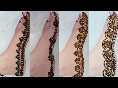 Very beautiful different 4 mehendi designs/Easy simple pair ki mehndi ke designs #trending#viral