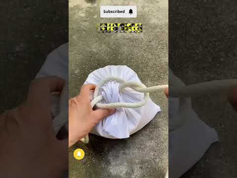Watch how a rope is tied to a bag of flour. Here it is. #shortsvideo #tools #HD #diy