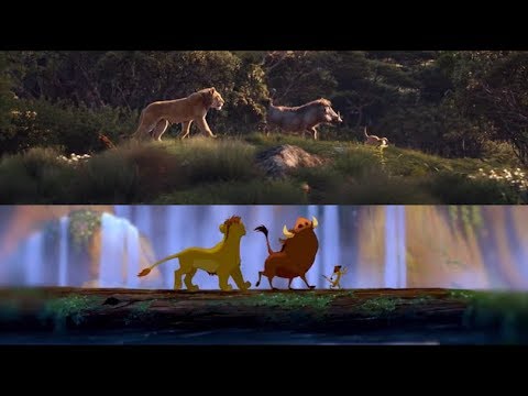 THE LION KING Trailer vs. Original - Side-By-Side Comparison
