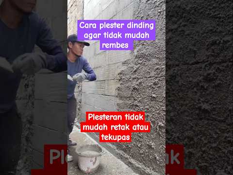 Cara plester dinding agar tidak mudah rembes #tips #skills #renovation