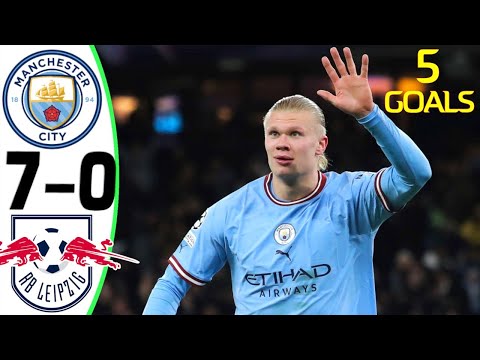 Manchester City vs RB Leipzig 7-0 - All Goals and Highlights - 2023 🤯 Erling Haaland