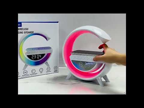 Luminaria G-Speaker Multifuncional Smart Station Led Caixa De Som Relógio
