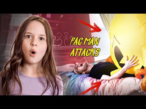 PAC MAN Attacked my dad! Why You never eat Pac-Mans candy!