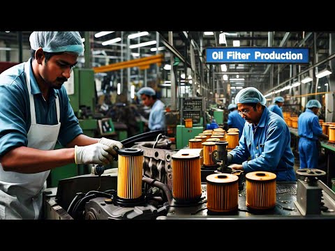 Amazing Production of Car Oil Filter || How Car Oil Filters Are Made in Factory ||