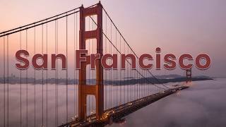 SAN FRANCISCO FROM ABOVE : Golden Gate Bridge, Fog & Iconic Streets (4K Drone)