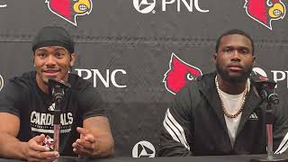 Louisville WR TreyShun Hurry, LB Stanquan Clark visit media ahead of SMU game