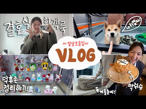 결혼식 두탕 뛰고 덕후존 정리하고 월동 준비하는 🍎일상모음집 VLOG🍎 | 종로 마사마드레,테디뵈르,실바니안 피규어 정리하기,잠실 크리스마스 마켓