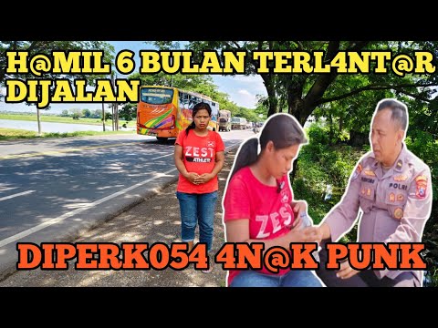 TERLANT4R DIJALANAN KONDISI SEDANG  HAMIL 6 BULAN TIDUR DIPINGGIR JALAN DIPERK@54 PEMUDA PUNK