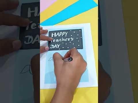 Diy// Greeting card for teachers day// easy to make for kids🤩😘#craft #art #cards #diy #teachersday