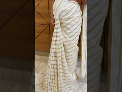 Pre pleated set saree draping