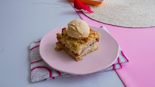 Cheesecake de crumble de durazno