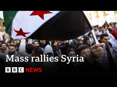 Mass rallies take place in Syria to celebrate end of Assad regime | BBC News