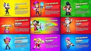 All 96 Brawler Unlock Animations (Ziggy, Mina) | Brawl Stars