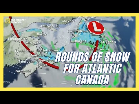 Stalled Low Keeps Atlantic Canada Stuck Under A Blanket Of Snow | #forecast