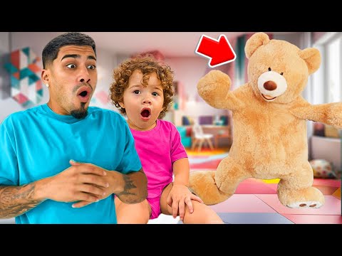 Giant Teddy Bear Comes to Life Prank On Baby Zely! *HILARIOUS*