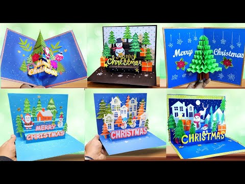 5 DIY Pop up Christmas cards /Handmade Christmas Greeting cards /How to make Santa Greeting Card